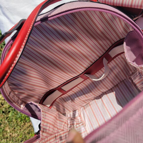 Alexander Mcqueen X Samsonite Black Label Round Red Carry-On Travel Bag - Picture 14 of 16